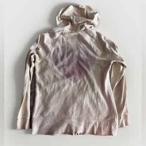 Victorias Secret PINK Rare Ombré Heart Bling Hoodie Rhinestone Sz Large